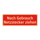 Nach Gebrauch Netzstecker ziehen