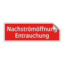 Nachströmöffnung Entrauchung