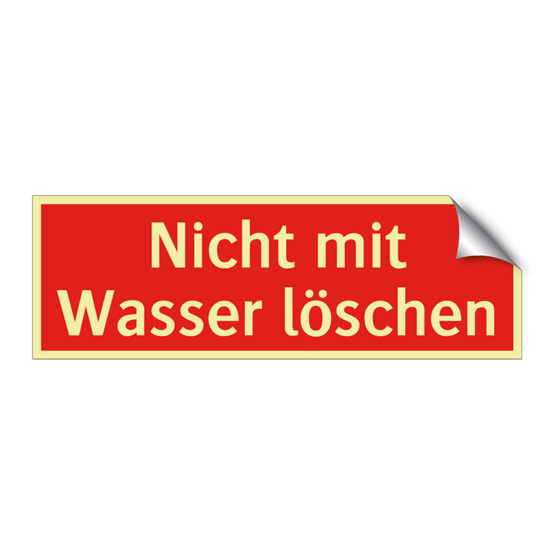 Nicht mit Wasser löschen