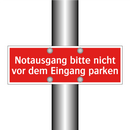 Notausgang bitte nicht vor dem Eingang parken