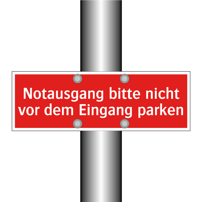 Notausgang bitte nicht vor dem Eingang parken