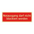 Notausgang darf nicht blockiert werden