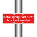 Notausgang darf nicht blockiert werden