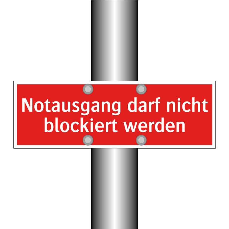 Notausgang darf nicht blockiert werden