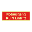 Notausgang KEIN Eintritt