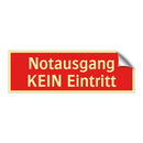 Notausgang KEIN Eintritt