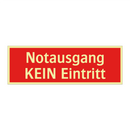 Notausgang KEIN Eintritt