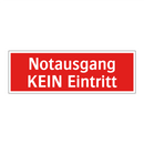 Notausgang KEIN Eintritt