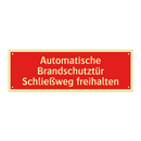 Automatische Brandschutztür Schließweg freihalten