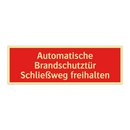 Automatische Brandschutztür Schließweg freihalten