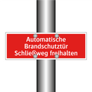 Automatische Brandschutztür Schließweg freihalten
