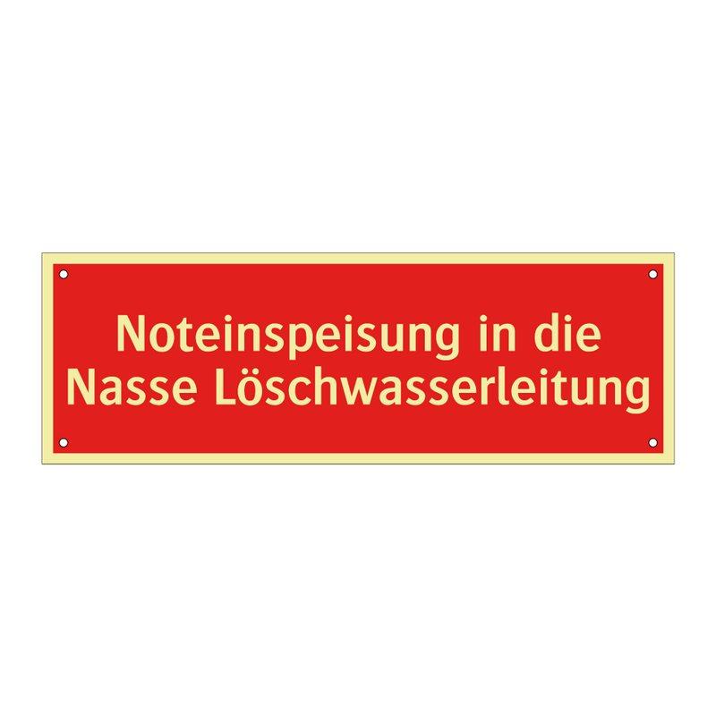 Noteinspeisung in die Nasse Löschwasserleitung