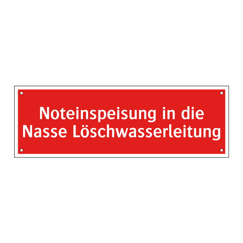 Noteinspeisung in die Nasse Löschwasserleitung
