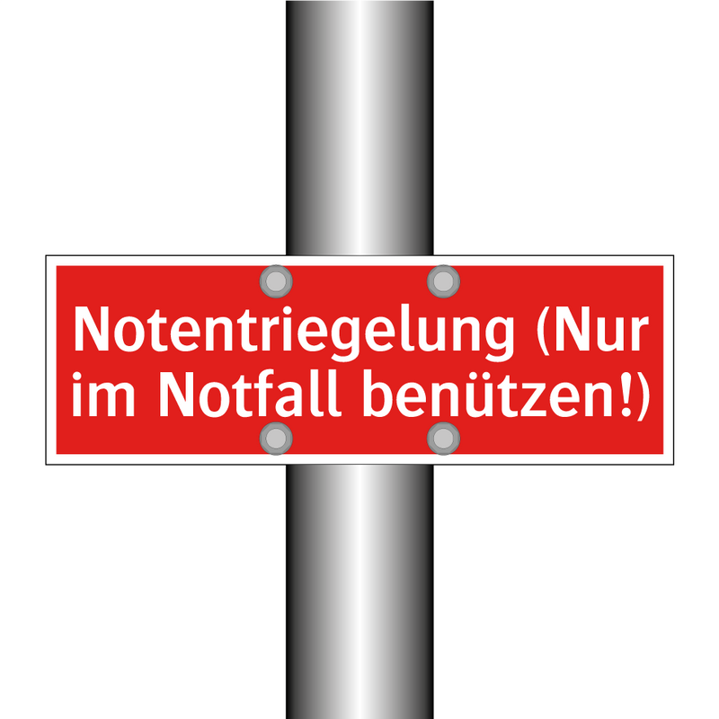 Notentriegelung (Nur im Notfall benützen!)