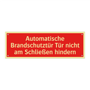 Automatische Brandschutztür Tür nicht am Schließen hindern