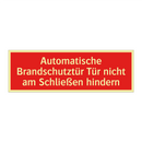 Automatische Brandschutztür Tür nicht am Schließen hindern