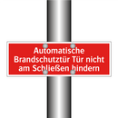 Automatische Brandschutztür Tür nicht am Schließen hindern