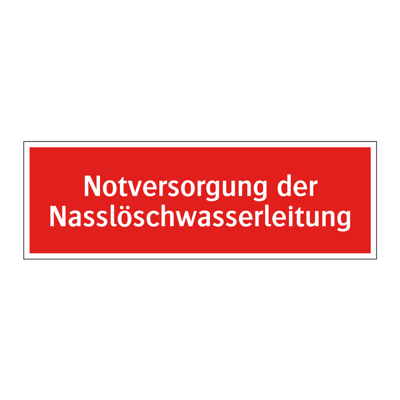 Notversorgung der Nasslöschwasserleitung