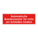 Automatische Brandschutztür Tür nicht am Schließen hindern