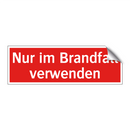 Nur im Brandfall verwenden
