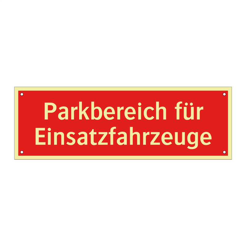Parkbereich für Einsatzfahrzeuge