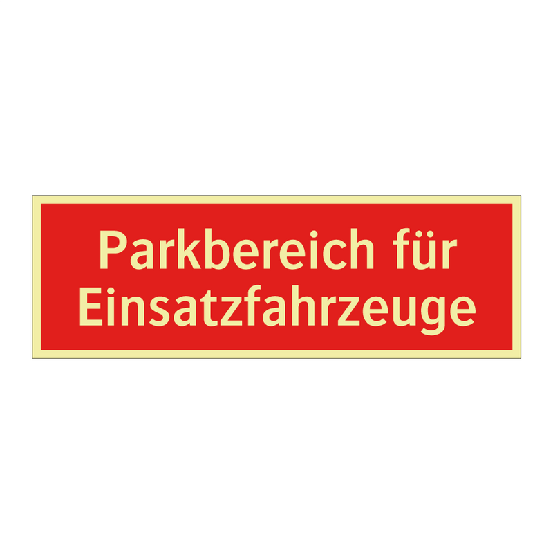 Parkbereich für Einsatzfahrzeuge