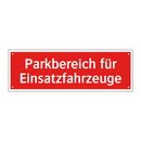 Parkbereich für Einsatzfahrzeuge