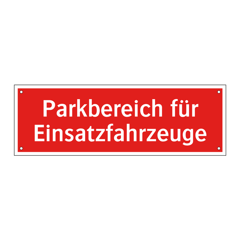 Parkbereich für Einsatzfahrzeuge