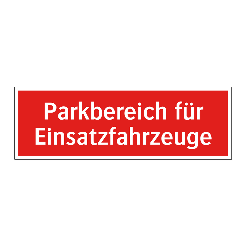Parkbereich für Einsatzfahrzeuge