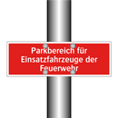 Parkbereich für Einsatzfahrzeuge der Feuerwehr