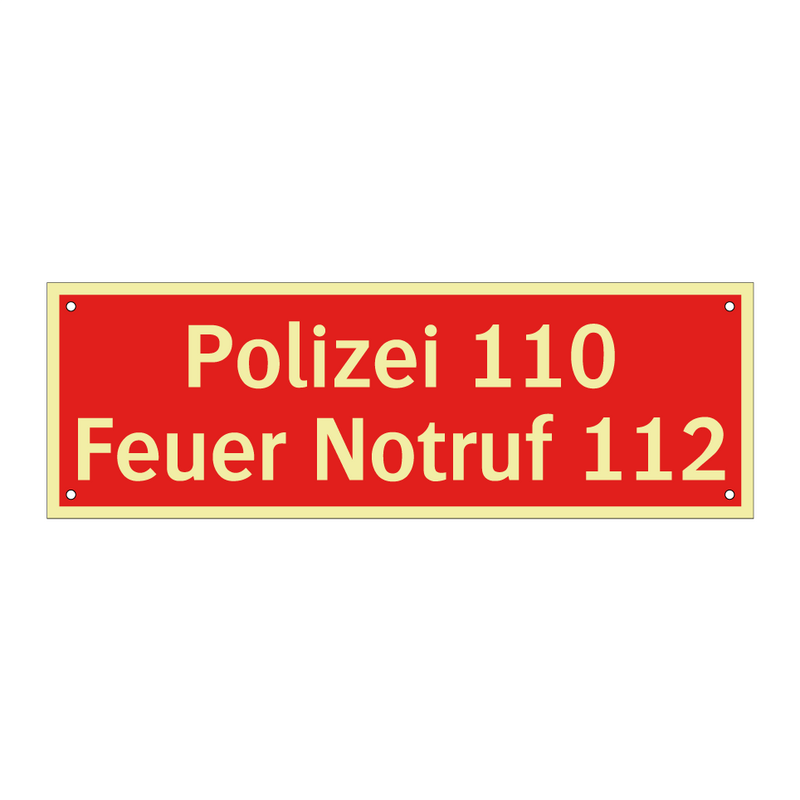 Polizei 110 Feuer Notruf 112