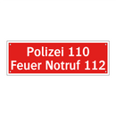 Polizei 110 Feuer Notruf 112