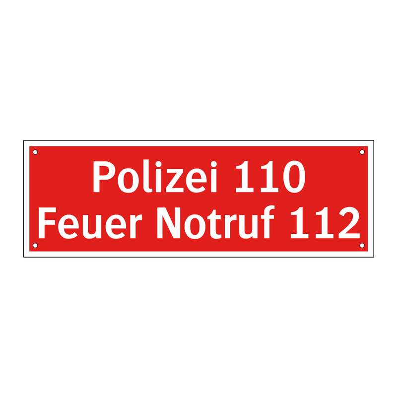 Polizei 110 Feuer Notruf 112