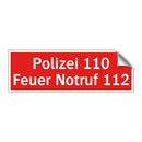 Polizei 110 Feuer Notruf 112