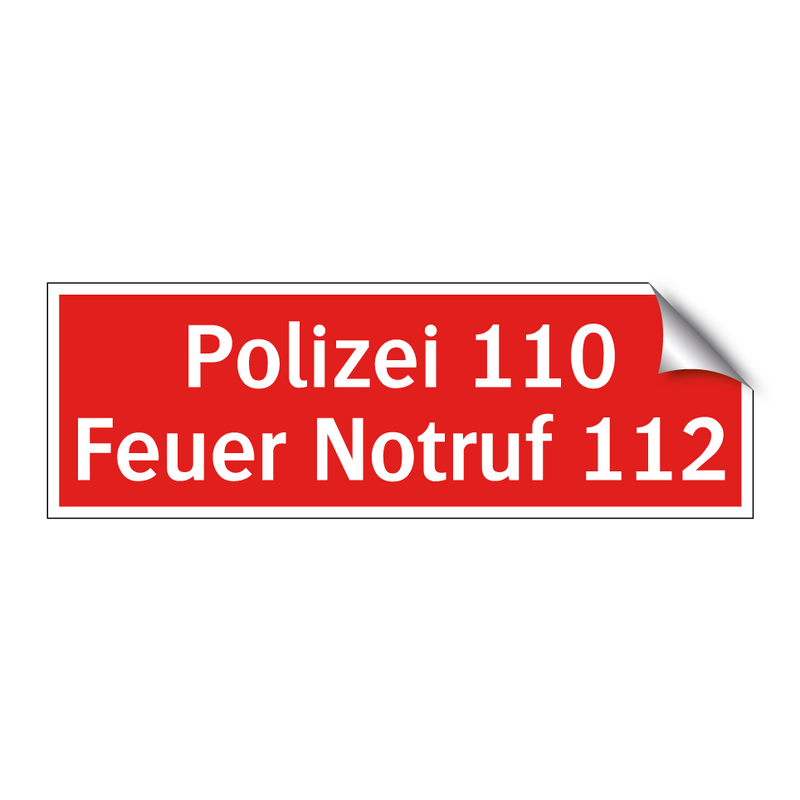 Polizei 110 Feuer Notruf 112