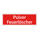 Pulver Feuerlöscher