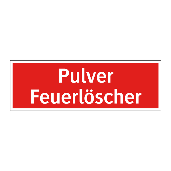 Pulver Feuerlöscher