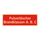 Pulverlöscher Brandklassen A. B. C