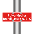 Pulverlöscher Brandklassen A. B. C