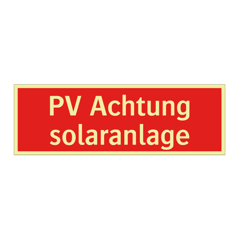 PV Achtung solaranlage