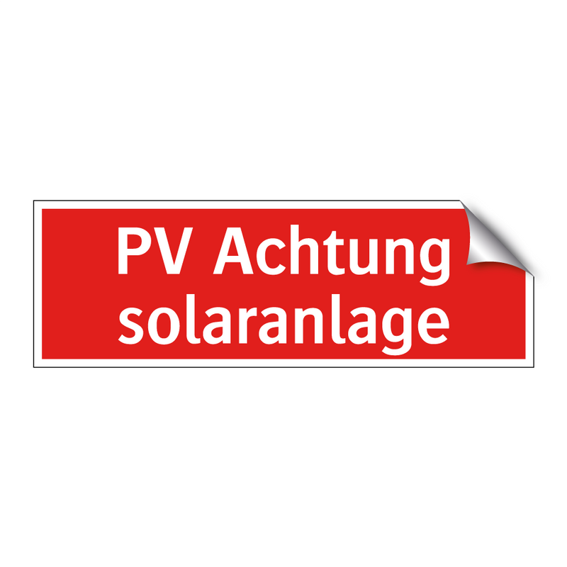 PV Achtung solaranlage
