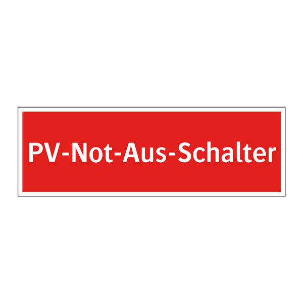 PV-Not-Aus-Schalter