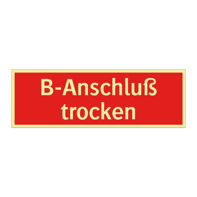 B-Anschluß trocken