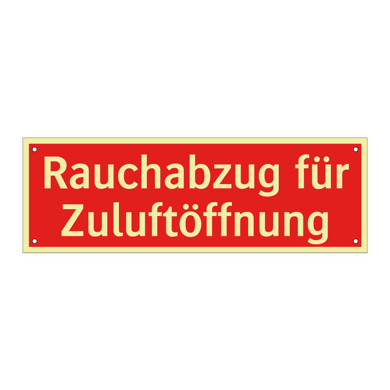 Rauchabzug für Zuluftöffnung