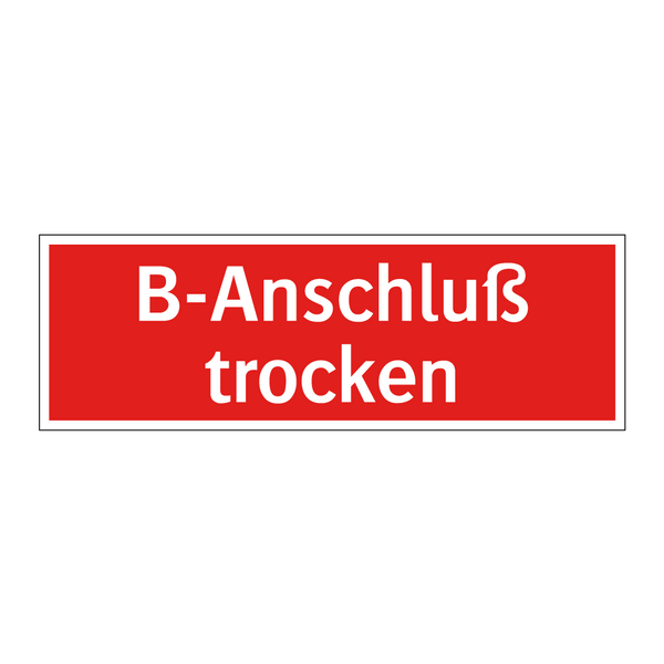 B-Anschluß trocken