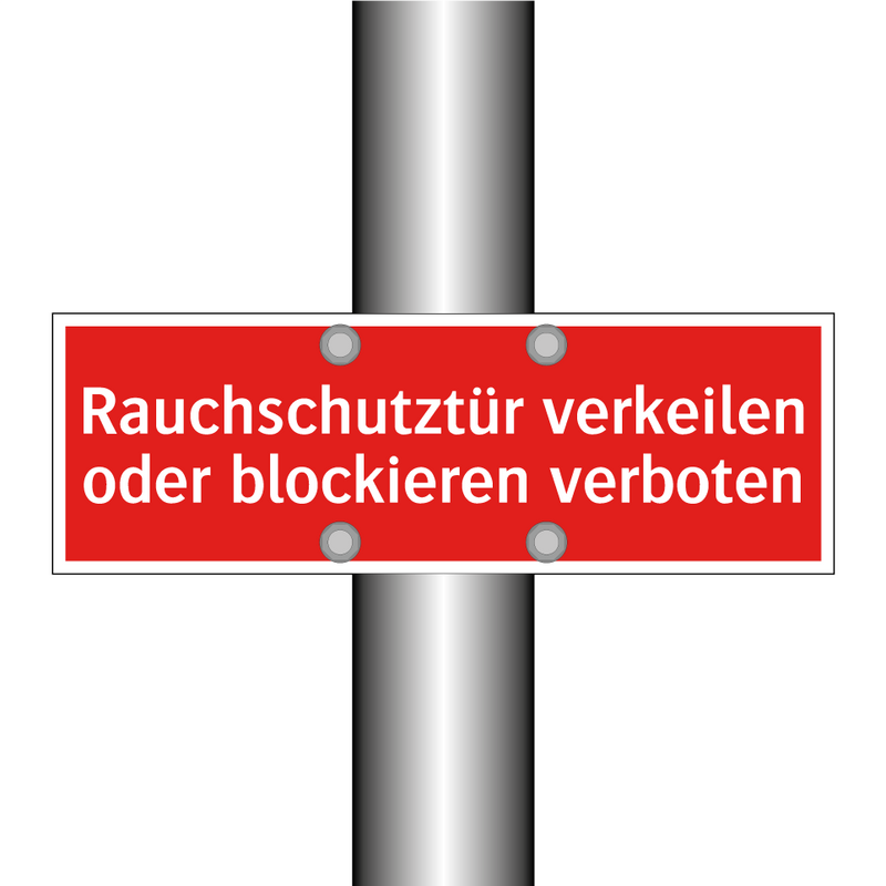 Rauchschutztür verkeilen oder blockieren verboten