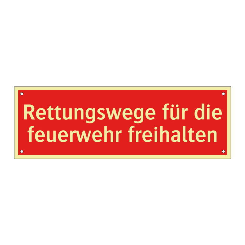 Rettungswege für die feuerwehr freihalten