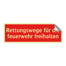 Rettungswege für die feuerwehr freihalten