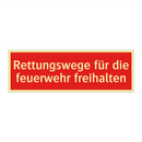 Rettungswege für die feuerwehr freihalten