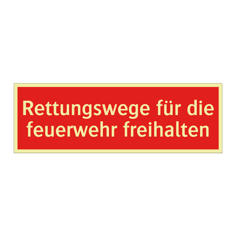 Rettungswege für die feuerwehr freihalten